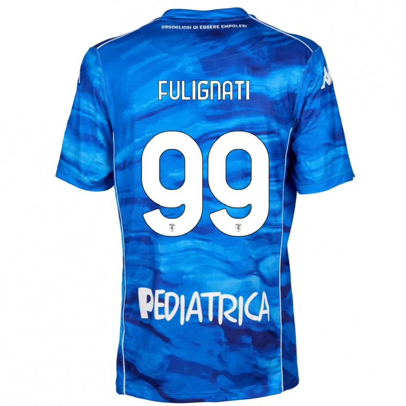 Danxen Uomo Maglia Andrea Fulignati #99 Blu Bianco Kit Gara Home 2025/26 Maglietta