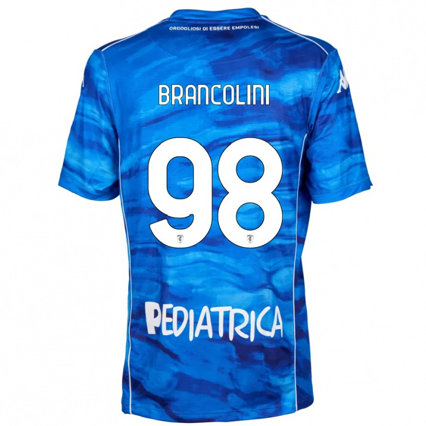Danxen Uomo Maglia Federico Brancolini #98 Blu Bianco Kit Gara Home 2025/26 Maglietta