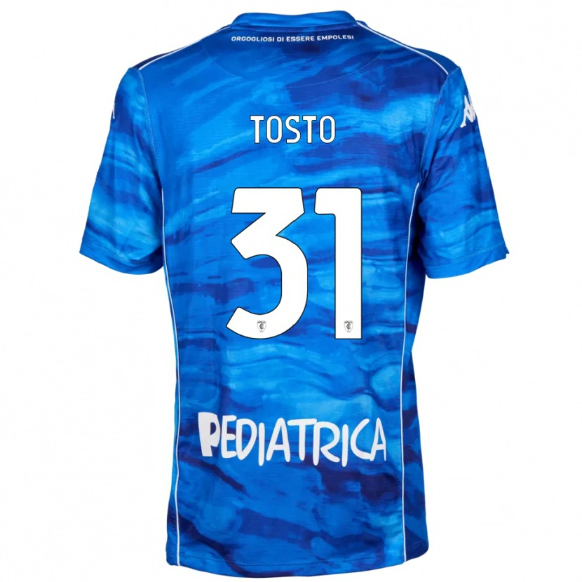 Danxen Uomo Maglia Lorenzo Tosto #31 Blu Bianco Kit Gara Home 2025/26 Maglietta