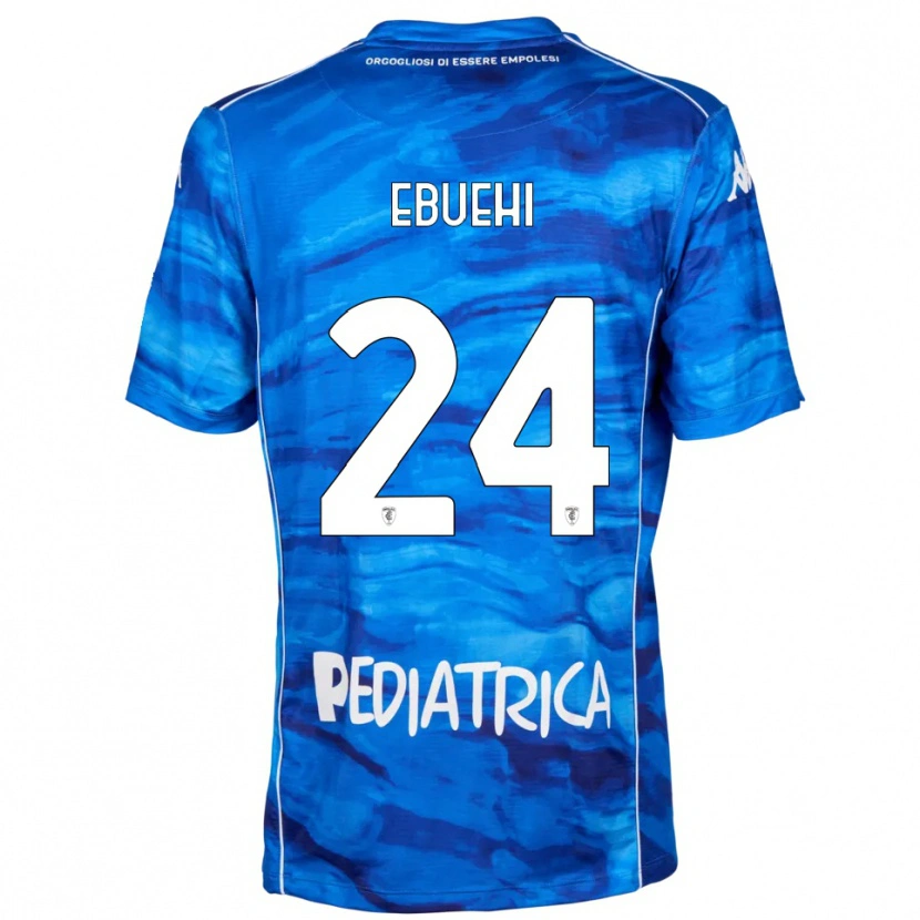 Danxen Uomo Maglia Tyronne Ebuehi #24 Blu Bianco Kit Gara Home 2025/26 Maglietta