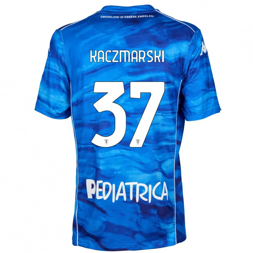 Danxen Uomo Maglia Iwo Kaczmarski #37 Blu Bianco Kit Gara Home 2025/26 Maglietta