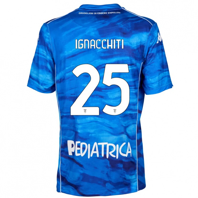 Danxen Uomo Maglia Lorenzo Ignacchiti #25 Blu Bianco Kit Gara Home 2025/26 Maglietta