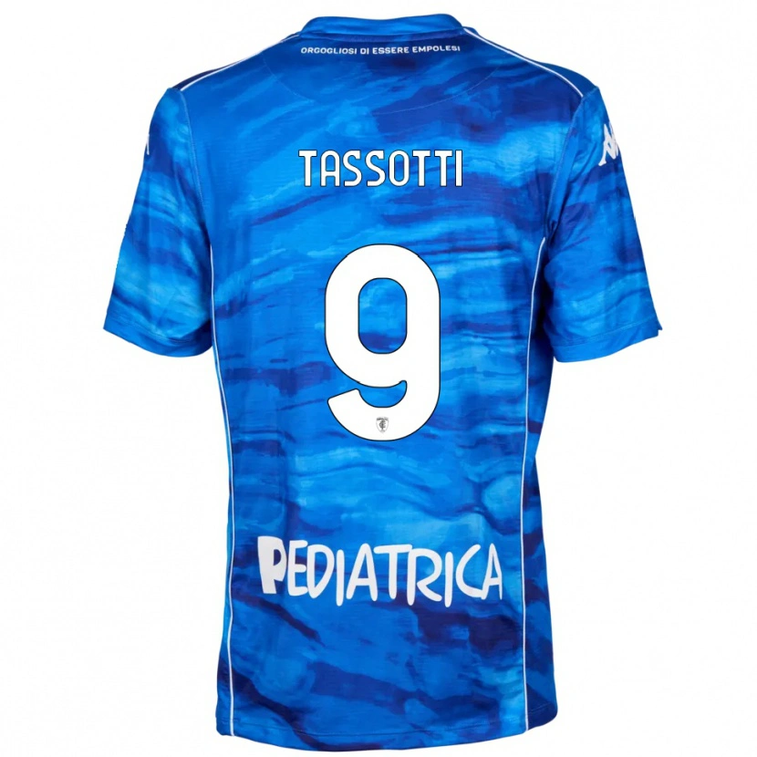 Danxen Uomo Maglia Denny Tassotti #9 Blu Bianco Kit Gara Home 2025/26 Maglietta