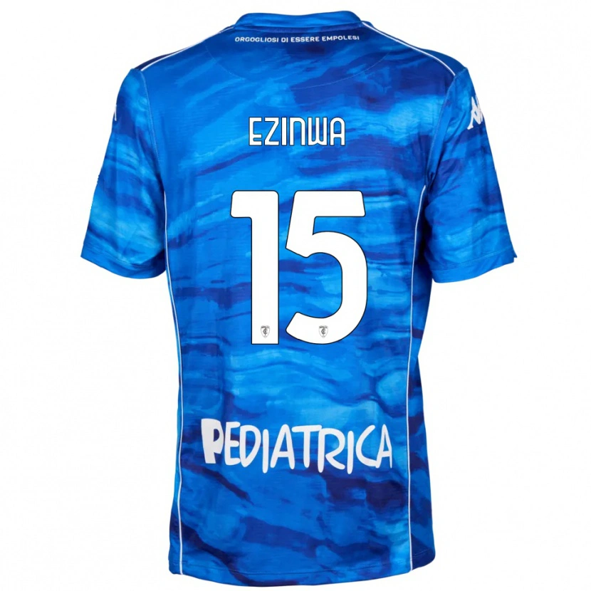 Danxen Uomo Maglia Ashton Ezinwa #15 Blu Bianco Kit Gara Home 2025/26 Maglietta