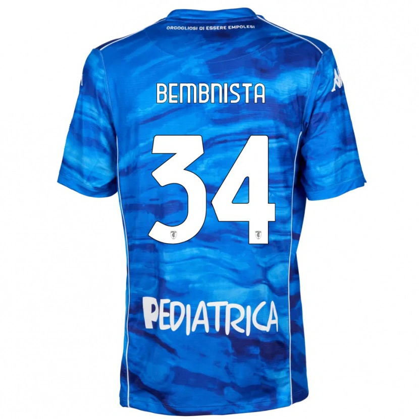 Danxen Uomo Maglia Dawid Bembnista #34 Blu Bianco Kit Gara Home 2025/26 Maglietta