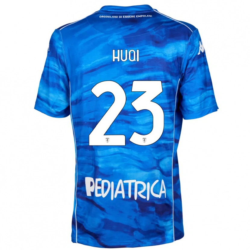 Danxen Uomo Maglia Mattia Huqi #23 Blu Bianco Kit Gara Home 2025/26 Maglietta