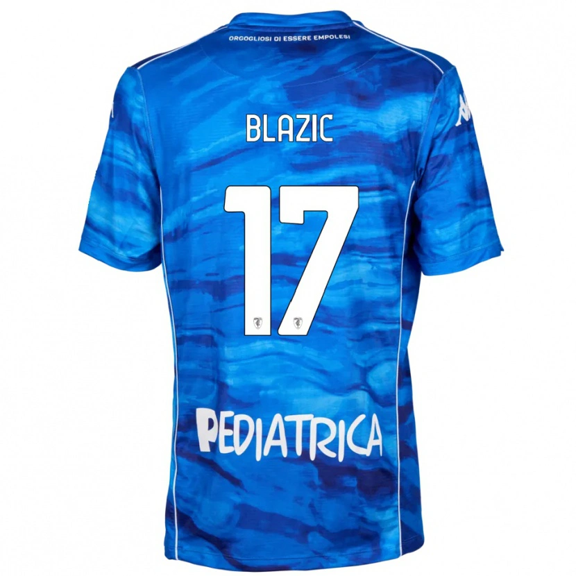 Danxen Uomo Maglia Maj Blazic #17 Blu Bianco Kit Gara Home 2025/26 Maglietta