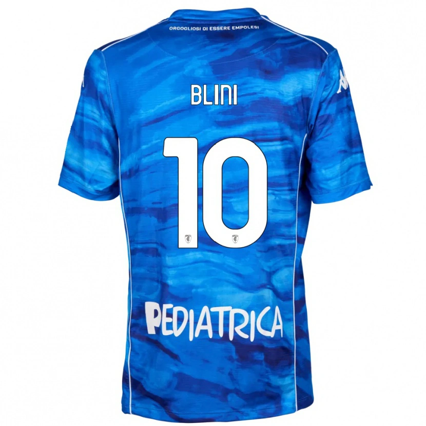 Danxen Uomo Maglia Oliver Blini #10 Blu Bianco Kit Gara Home 2025/26 Maglietta