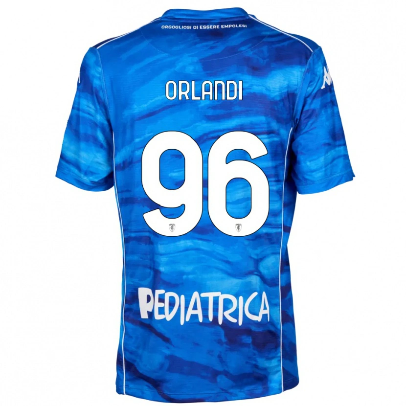 Danxen Uomo Maglia Andrea Orlandi #96 Blu Bianco Kit Gara Home 2025/26 Maglietta