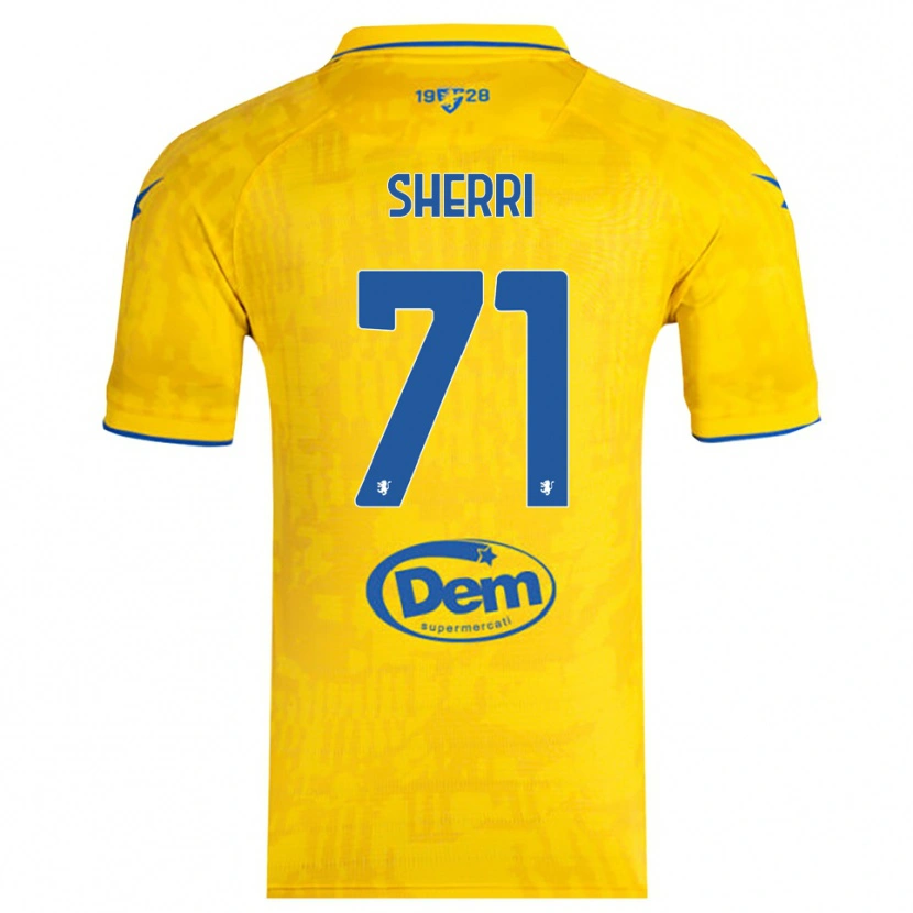 Danxen Uomo Maglia Alen Sherri #71 Giallo Blu Kit Gara Home 2025/26 Maglietta