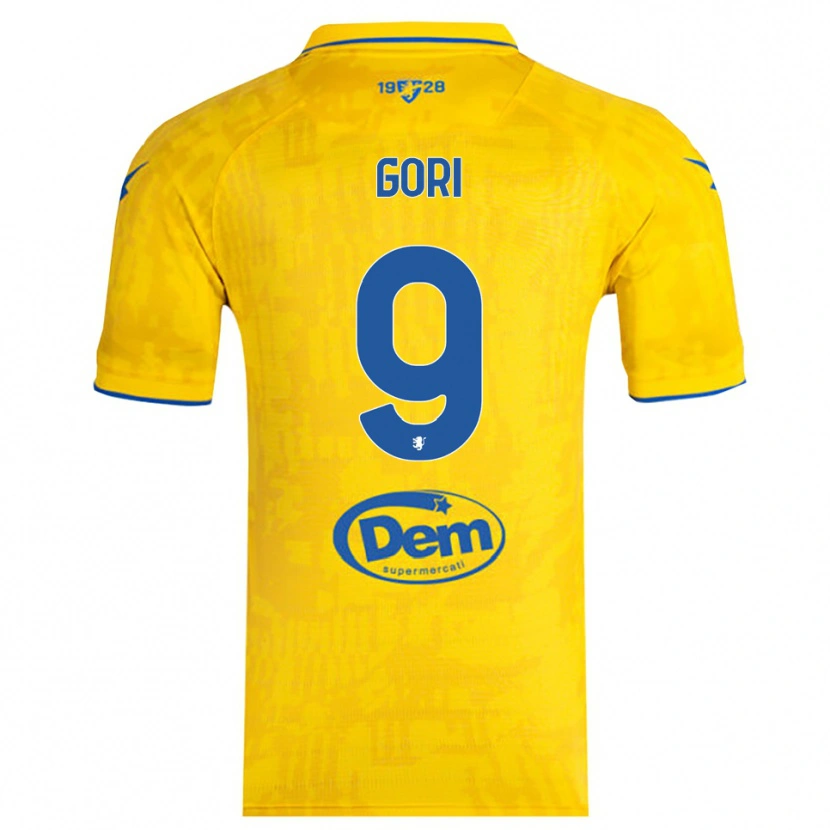 Danxen Uomo Maglia Lorenzo Gori #9 Giallo Blu Kit Gara Home 2025/26 Maglietta
