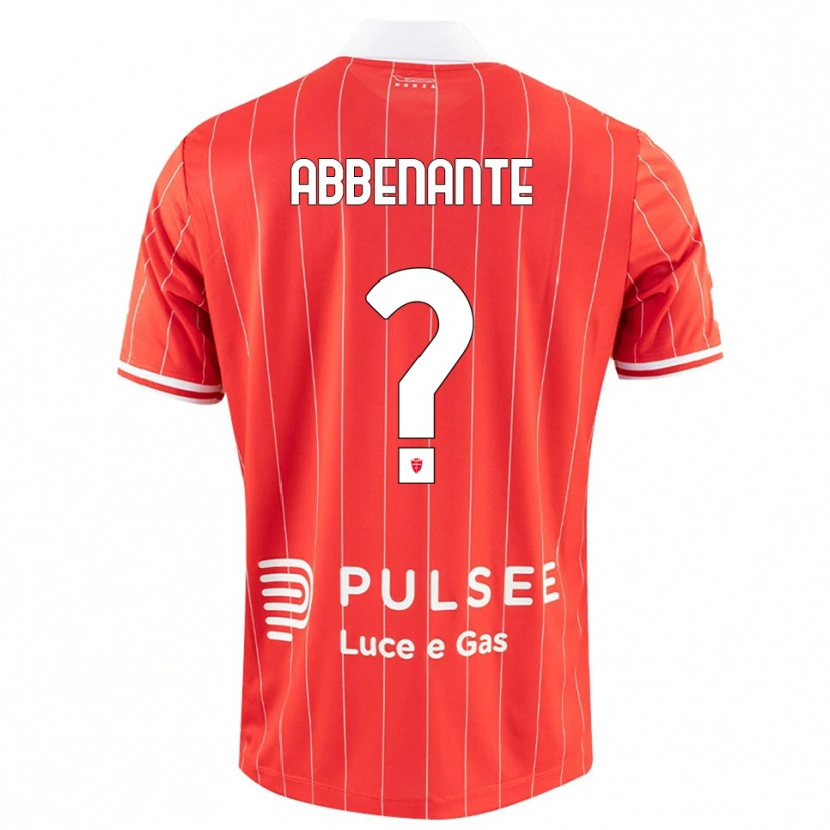 Danxen Uomo Maglia Alessandro Abbenante #0 Rosso Bianco Kit Gara Home 2025/26 Maglietta