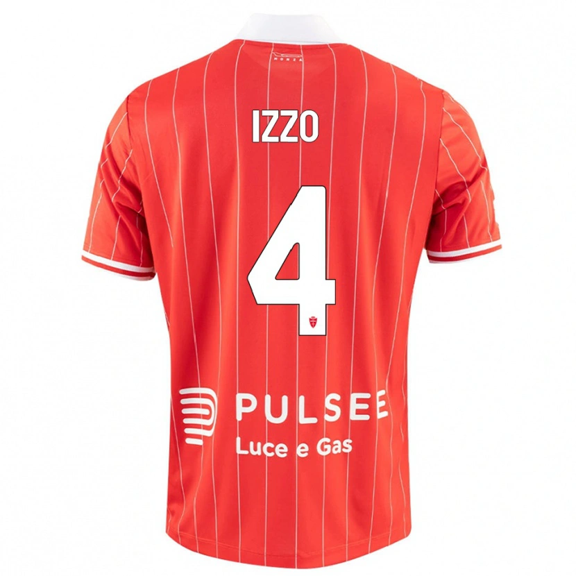 Danxen Uomo Maglia Armando Izzo #4 Rosso Bianco Kit Gara Home 2025/26 Maglietta