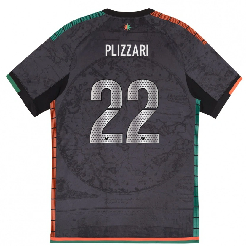 Danxen Uomo Maglia Alessandro Plizzari #22 Grigio Scuro Kit Gara Home 2025/26 Maglietta