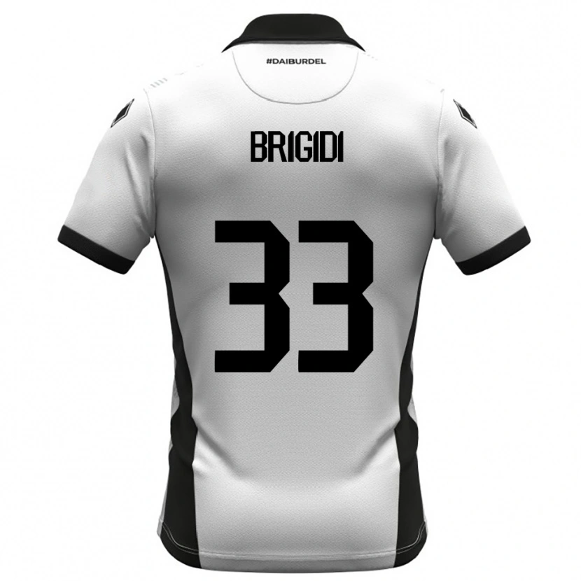 Danxen Uomo Maglia Massimo Brigidi #33 Bianco Nero Arancione Kit Gara Home 2025/26 Maglietta