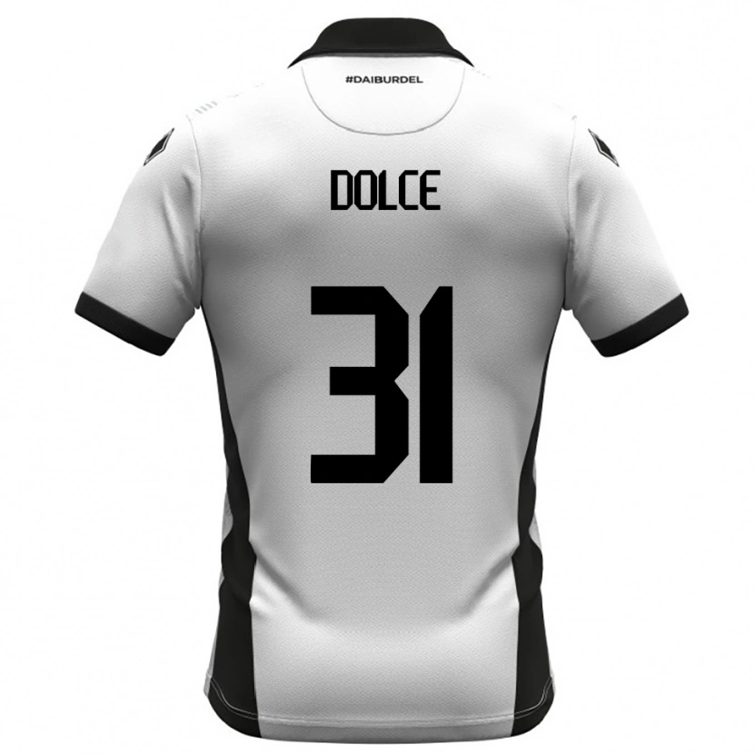 Danxen Uomo Maglia Alessandro Dolce #31 Bianco Nero Arancione Kit Gara Home 2025/26 Maglietta