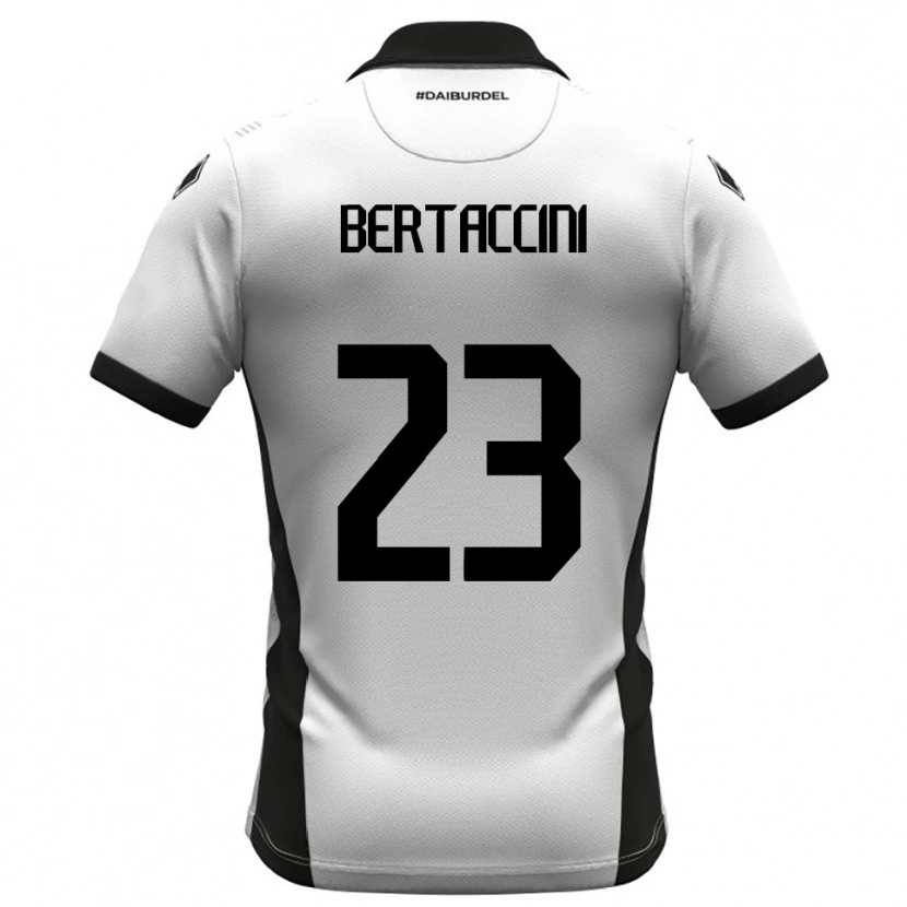 Danxen Uomo Maglia Filippo Bertaccini #23 Bianco Nero Arancione Kit Gara Home 2025/26 Maglietta