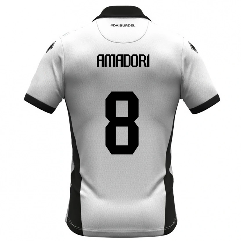 Danxen Uomo Maglia Emilio Amadori #8 Bianco Nero Arancione Kit Gara Home 2025/26 Maglietta