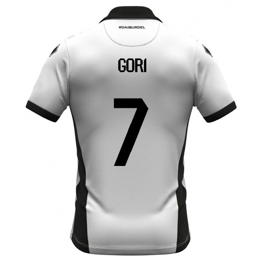 Danxen Uomo Maglia Samuele Gori #7 Bianco Nero Arancione Kit Gara Home 2025/26 Maglietta
