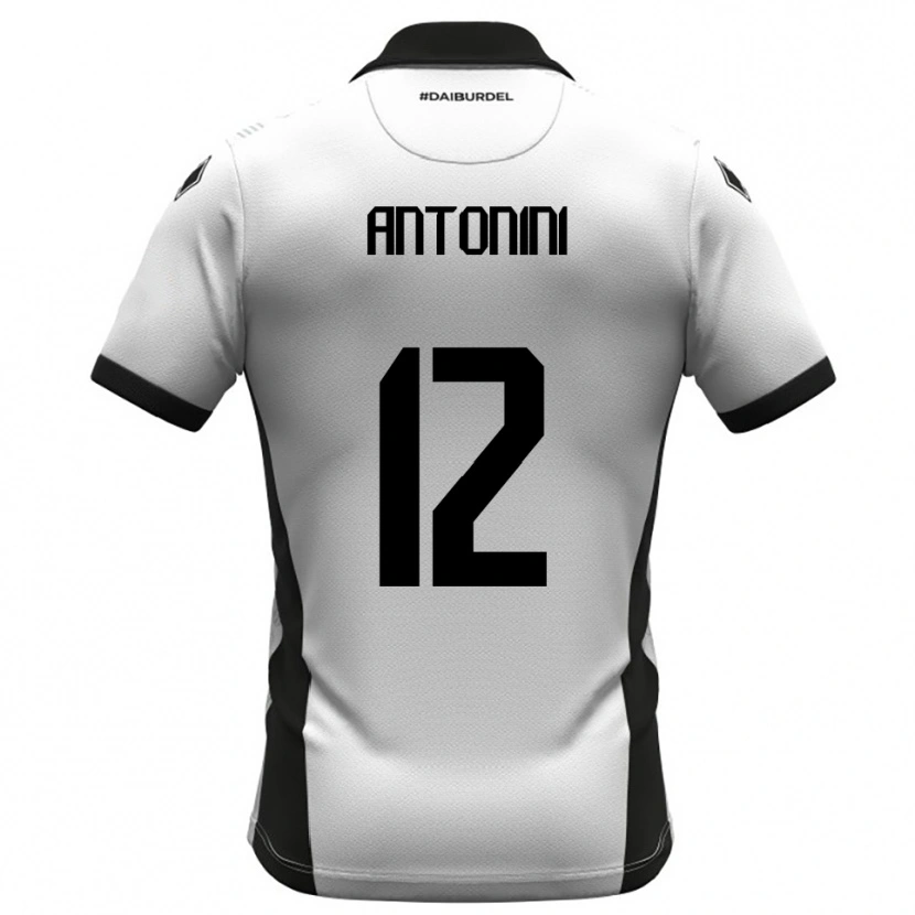 Danxen Uomo Maglia Francesco Antonini #12 Bianco Nero Arancione Kit Gara Home 2025/26 Maglietta