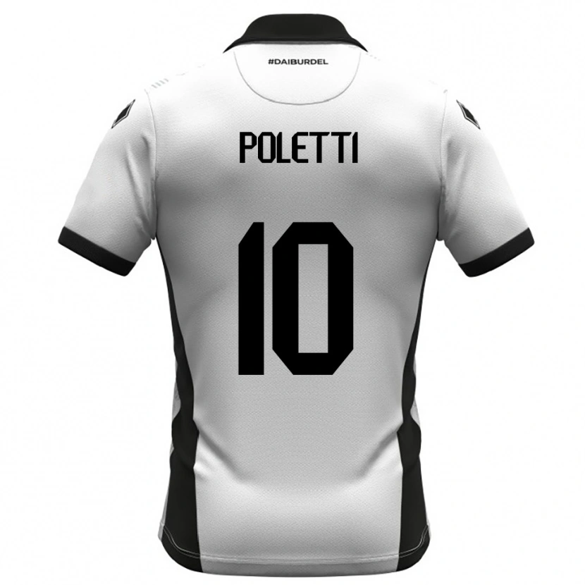 Danxen Uomo Maglia Thomas Poletti #10 Bianco Nero Arancione Kit Gara Home 2025/26 Maglietta
