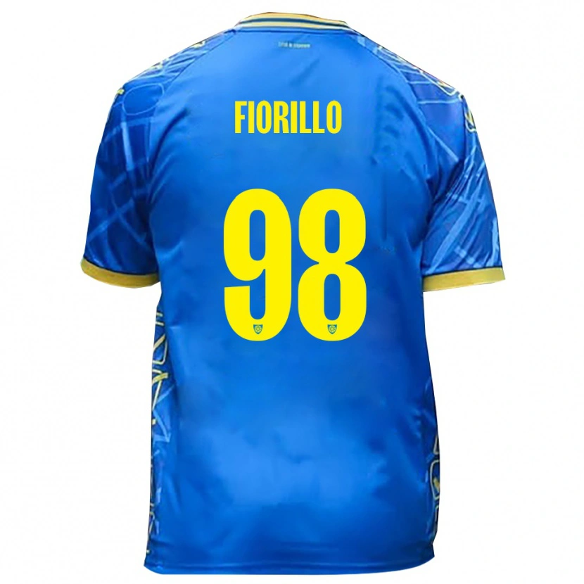 Danxen Uomo Maglia Vincenzo Fiorillo #98 Azzurro Giallo Kit Gara Home 2025/26 Maglietta