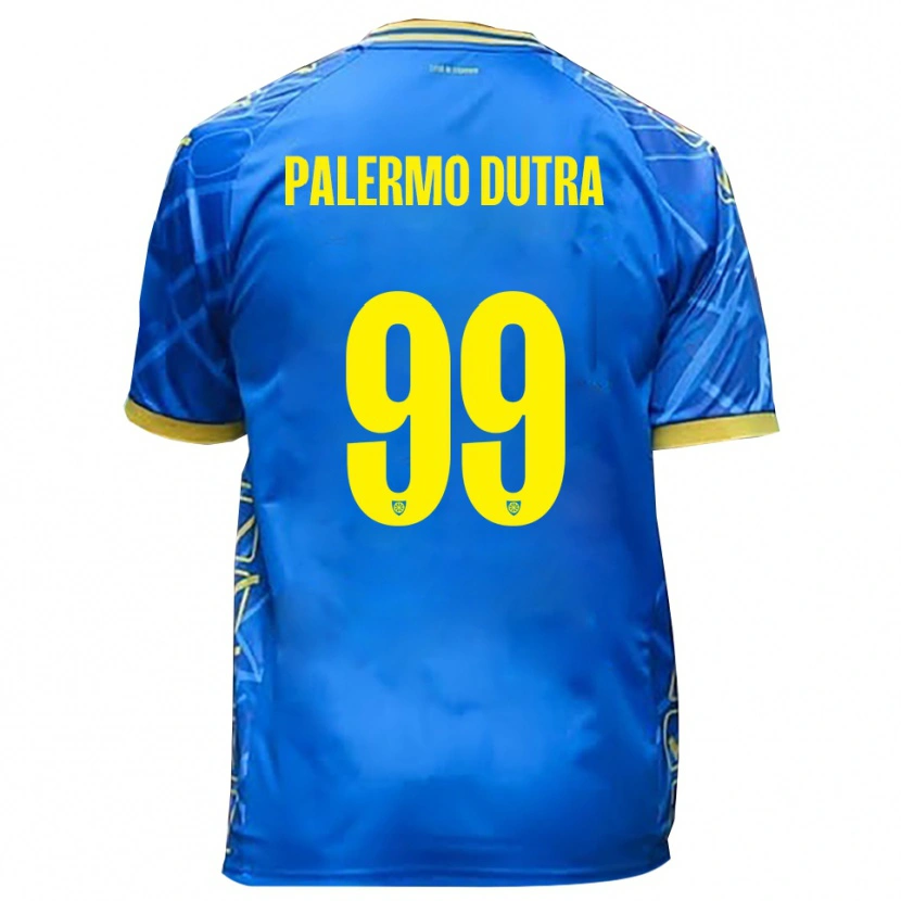 Danxen Uomo Maglia Ryduan Palermo Dutra #99 Azzurro Giallo Kit Gara Home 2025/26 Maglietta