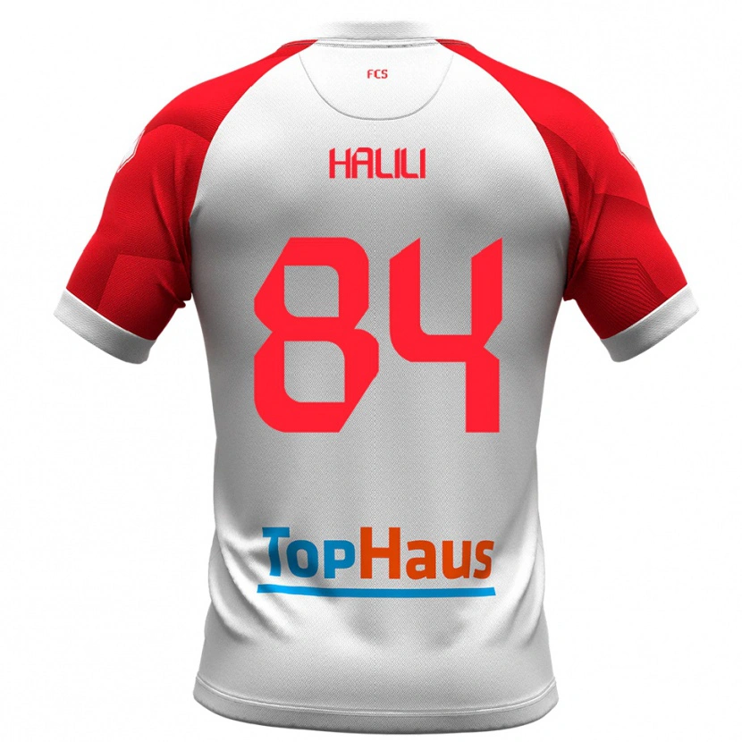 Danxen Uomo Maglia Renato Halili #84 Bianco Rosso Kit Gara Home 2025/26 Maglietta