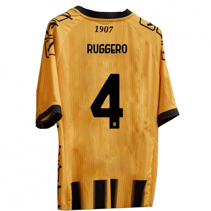 Danxen Uomo Maglia Marco Ruggero #4 Giallo Nero Kit Gara Home 2025/26 Maglietta