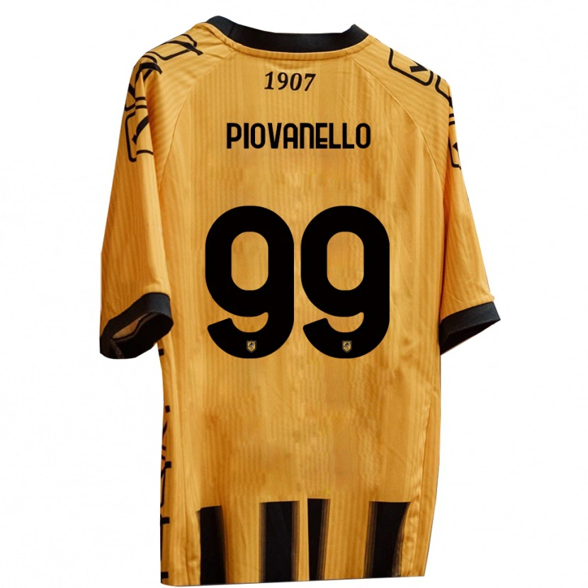 Danxen Uomo Maglia Enrico Piovanello #99 Giallo Nero Kit Gara Home 2025/26 Maglietta