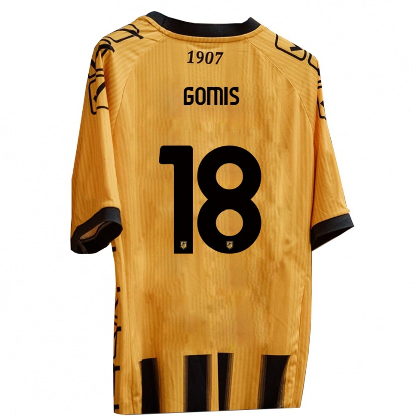Danxen Uomo Maglia Francis Gomis #18 Giallo Nero Kit Gara Home 2025/26 Maglietta