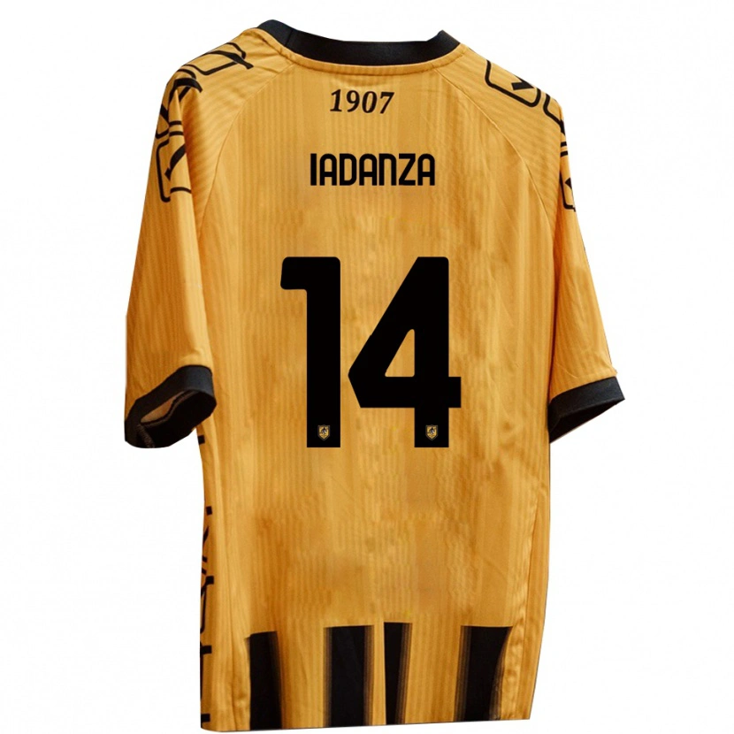 Danxen Uomo Maglia Mattia Iadanza #14 Giallo Nero Kit Gara Home 2025/26 Maglietta