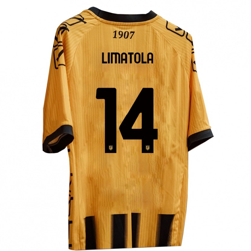 Danxen Uomo Maglia Luigi Limatola #14 Giallo Nero Kit Gara Home 2025/26 Maglietta