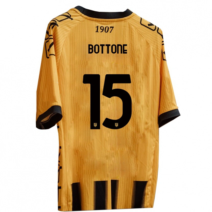 Danxen Uomo Maglia Salvatore Bottone #15 Giallo Nero Kit Gara Home 2025/26 Maglietta