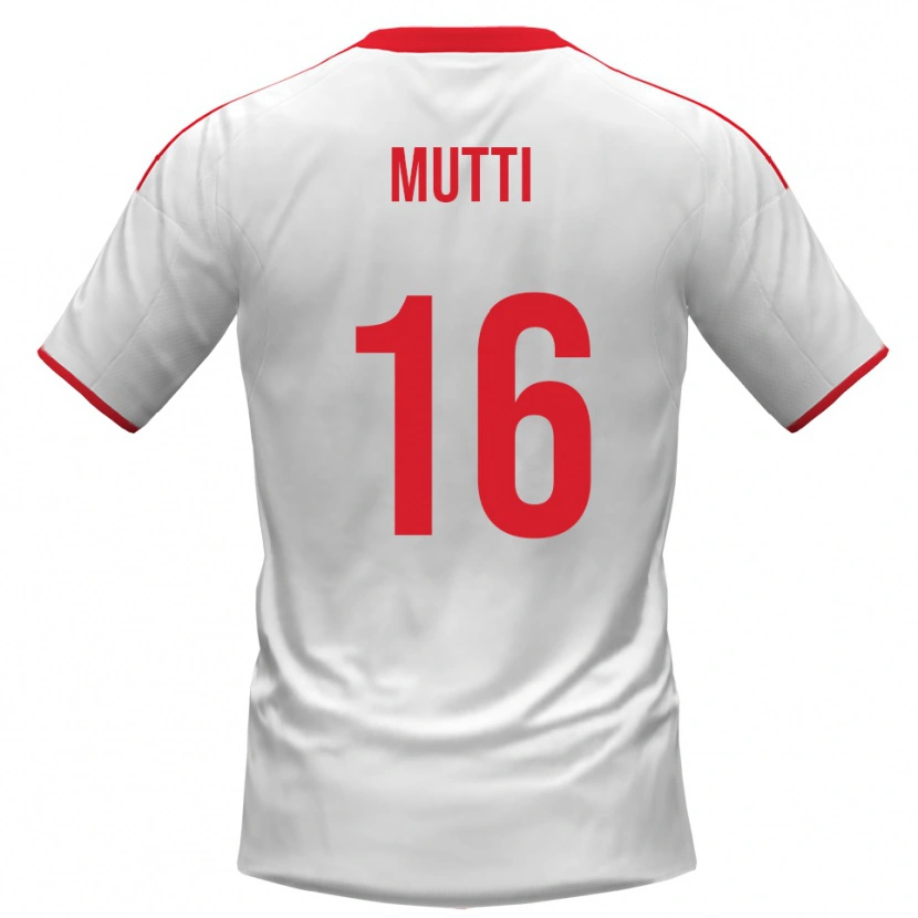 Danxen Uomo Maglia Matteo Mutti #16 Bianco Rosso Kit Gara Home 2025/26 Maglietta
