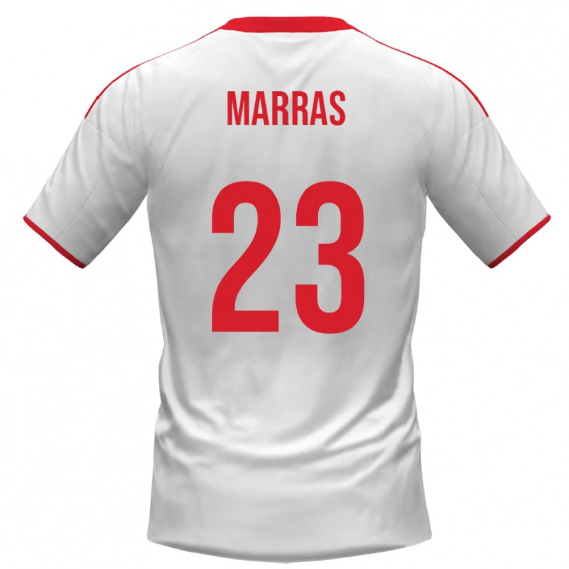 Danxen Uomo Maglia Tommaso Marras #23 Bianco Rosso Kit Gara Home 2025/26 Maglietta