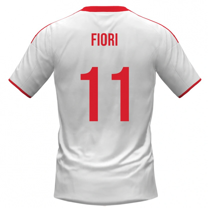 Danxen Uomo Maglia Antonio Fiori #11 Bianco Rosso Kit Gara Home 2025/26 Maglietta