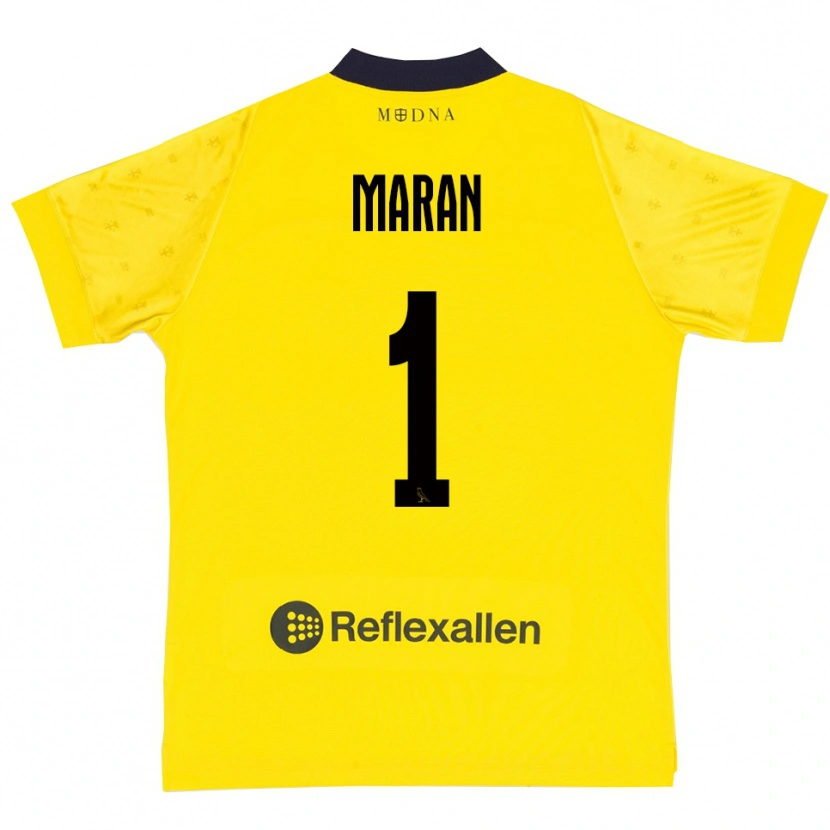 Danxen Uomo Maglia Andrea Maran #1 Giallo Navy Kit Gara Home 2025/26 Maglietta