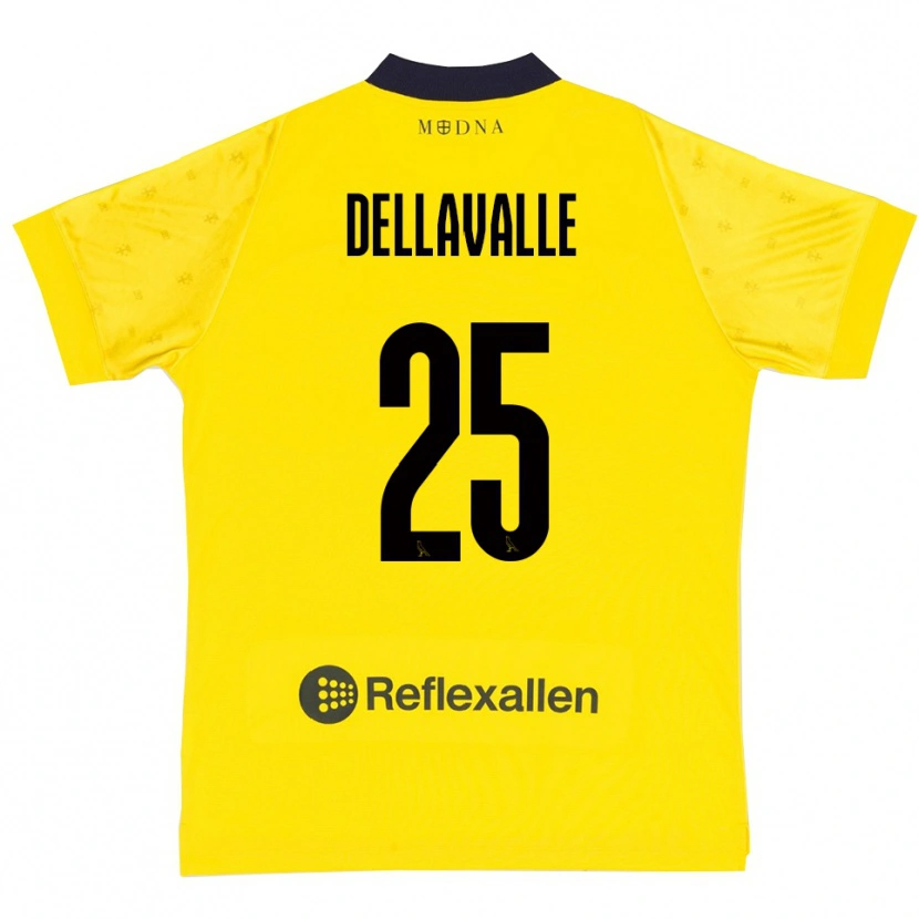 Danxen Uomo Maglia Alessandro Dellavalle #25 Giallo Navy Kit Gara Home 2025/26 Maglietta