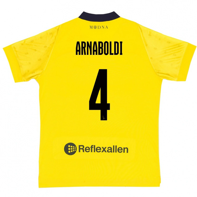 Danxen Uomo Maglia Pietro Arnaboldi #4 Giallo Navy Kit Gara Home 2025/26 Maglietta