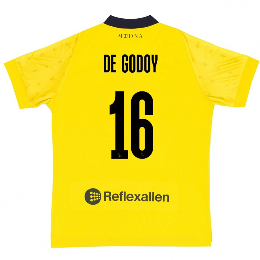 Danxen Uomo Maglia Patrick Pîrv De Godoy #16 Giallo Navy Kit Gara Home 2025/26 Maglietta