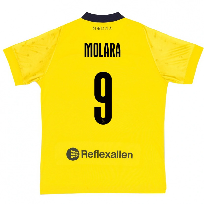 Danxen Uomo Maglia Christian Molara #9 Giallo Navy Kit Gara Home 2025/26 Maglietta