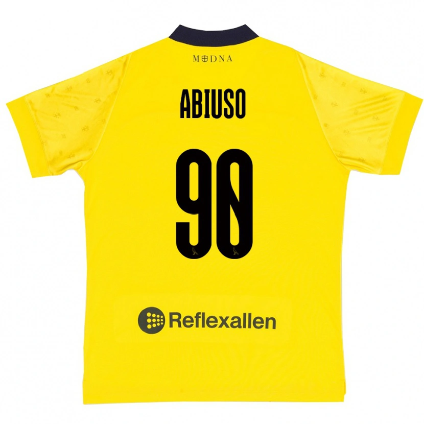 Danxen Uomo Maglia Fabio Abiuso #90 Giallo Navy Kit Gara Home 2025/26 Maglietta