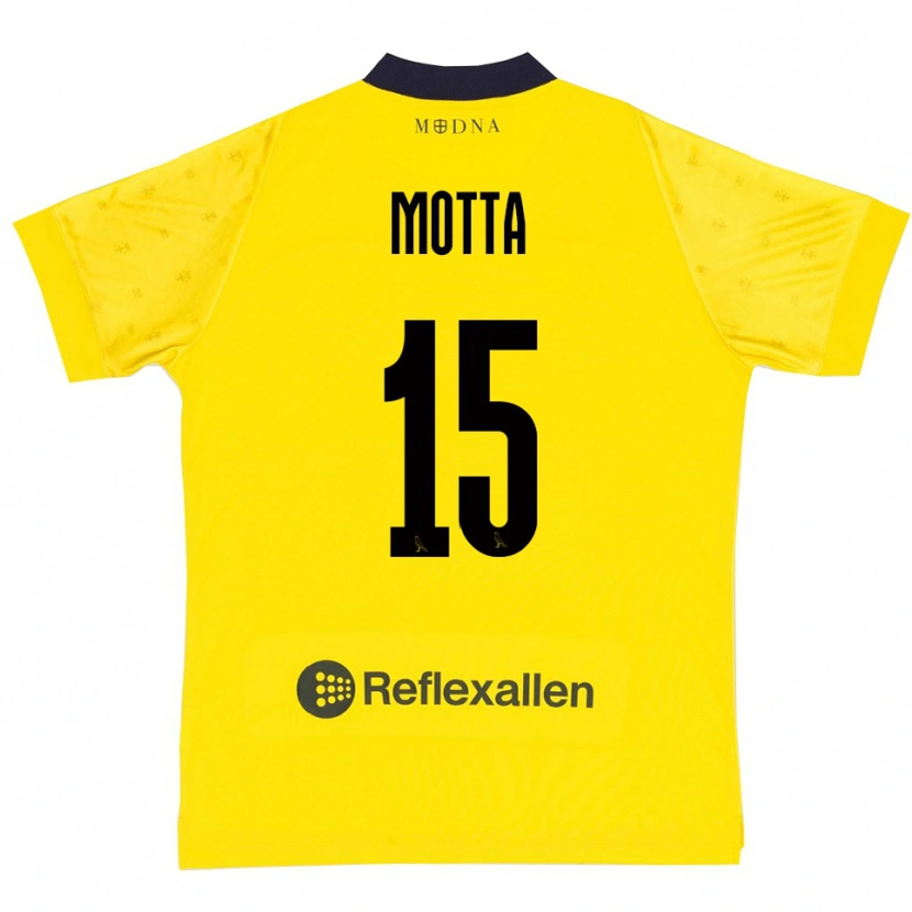 Danxen Uomo Maglia Nicolò Motta #15 Giallo Navy Kit Gara Home 2025/26 Maglietta