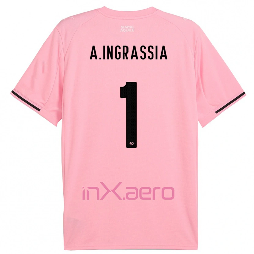 Danxen Uomo Maglia Antonio Ingrassia #1 Rosa Nero Kit Gara Home 2025/26 Maglietta