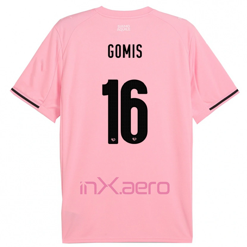 Danxen Uomo Maglia Alfred Gomis #16 Rosa Nero Kit Gara Home 2025/26 Maglietta
