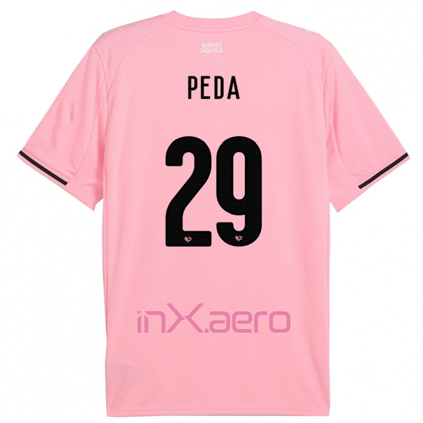 Danxen Uomo Maglia Patryk Peda #29 Rosa Nero Kit Gara Home 2025/26 Maglietta