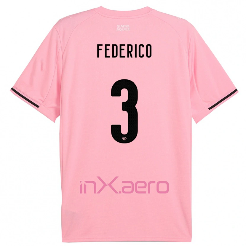 Danxen Uomo Maglia Davide Federico #3 Rosa Nero Kit Gara Home 2025/26 Maglietta