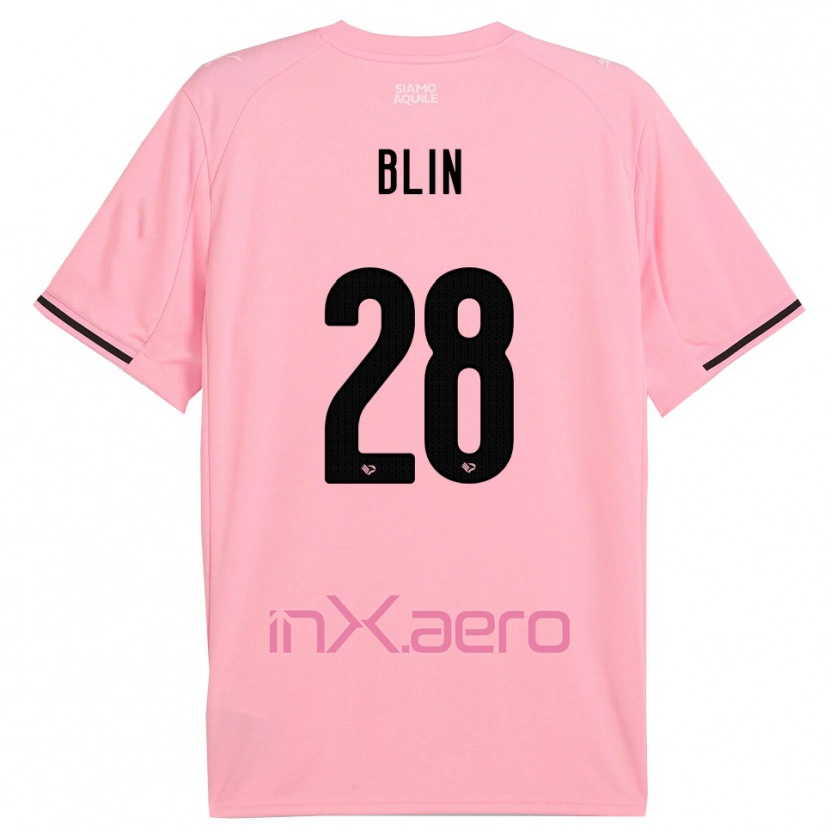 Danxen Uomo Maglia Alexis Blin #28 Rosa Nero Kit Gara Home 2025/26 Maglietta