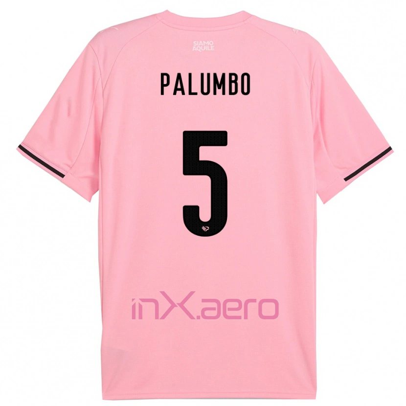 Danxen Uomo Maglia Antonio Palumbo #5 Rosa Nero Kit Gara Home 2025/26 Maglietta